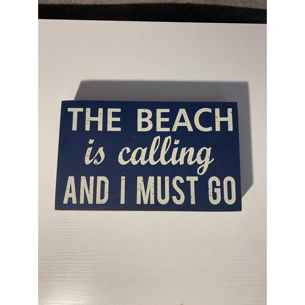 Hobby Lobby The Beach Is Calling And I Must Go Wood Block Sign Maritime Decor